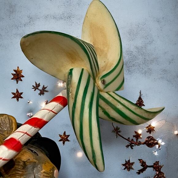 NIB Enesco Merry Mailman Christmas Holiday Ornament Mail Carrier Pinwheel Vintge - Picture 10 of 12